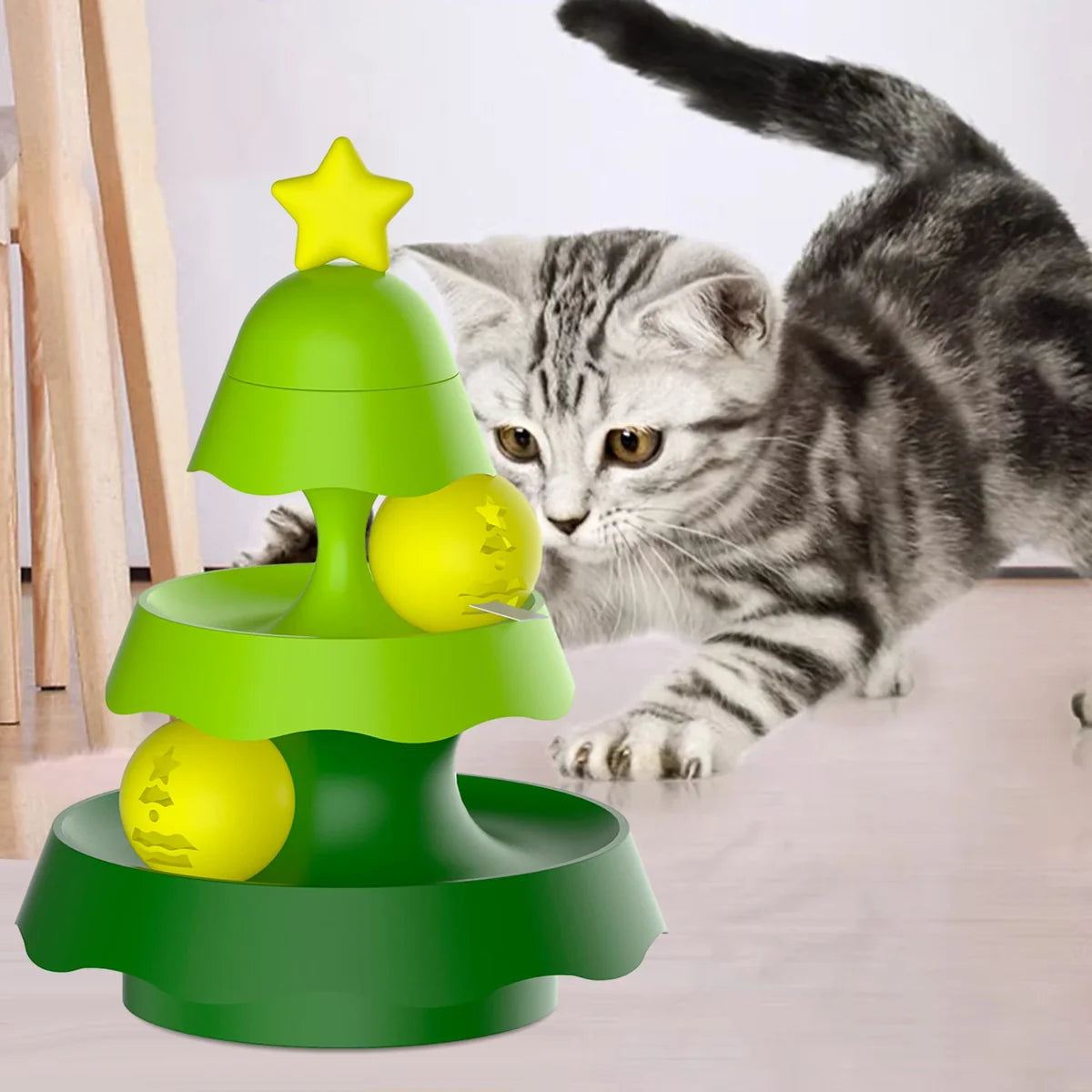360° Rotating Chicken Leg Slow Feeder — Cat Puzzle Toy