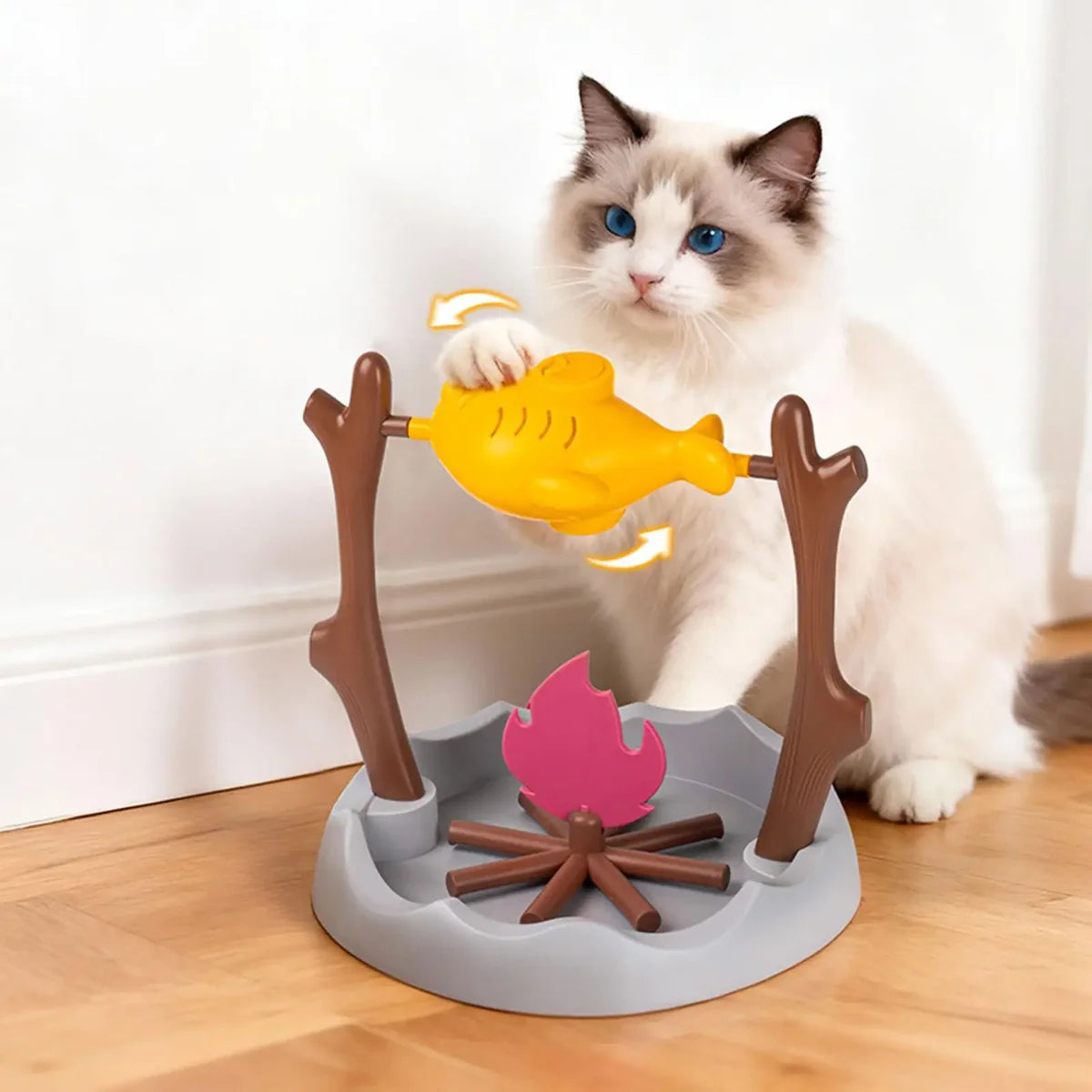 360° Rotating Chicken Leg Slow Feeder — Cat Puzzle Toy
